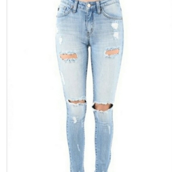 KanCan Denim - KANCAN Destroyed Light Washed Jeans